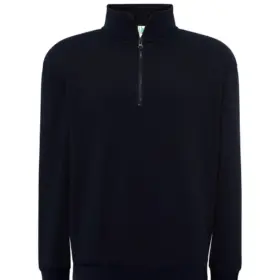 Felpa con zip unisex 265 g – 2ECQRYOUM Blu navy