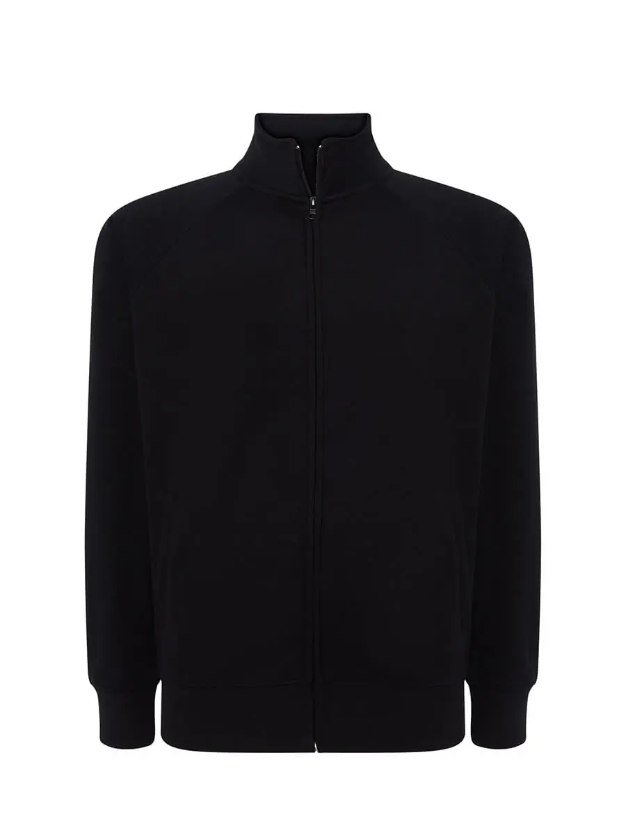 Felpa con zip unisex 265 g Nero Felpa con zip unisex 265 g Nero