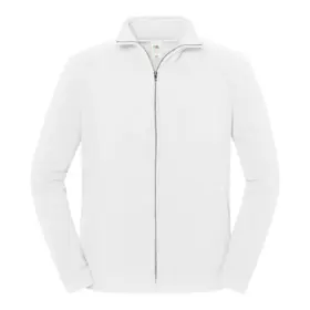 Felpa con zip unisex 300 g Bianco