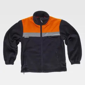 Giacca unisex 260 g Blu navy/Arancione
