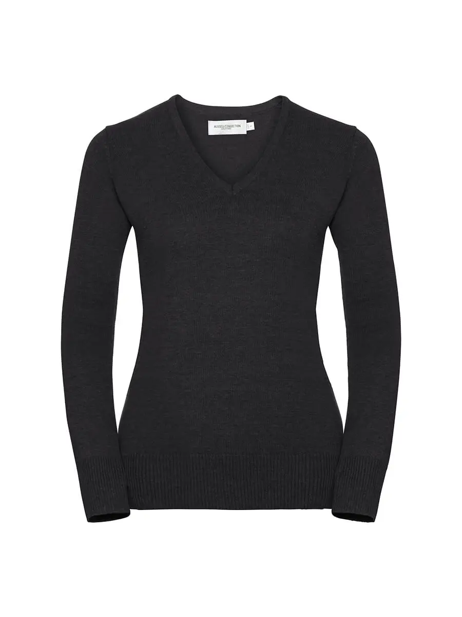 Maglione donna scollo a v 275 g Antracite melange Maglione donna scollo a v 275 g Antracite melange