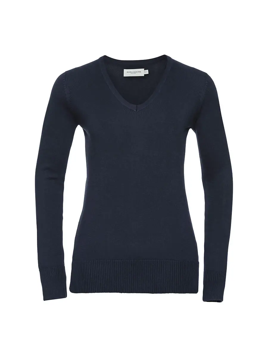 Maglione donna scollo a v 275 g Blu navy Maglione donna scollo a v 275 g Blu navy