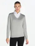 Maglione donna scollo a v slim fit 300 g
