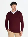 Maglione uomo scollo a v slim fit 300 g