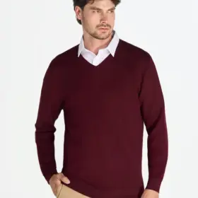 Maglione uomo scollo a v slim fit 300 g