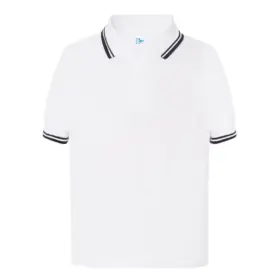 Polo bambino in 100% cotone 210 g โ 2E3QYVX0X Bianco/Blu navy