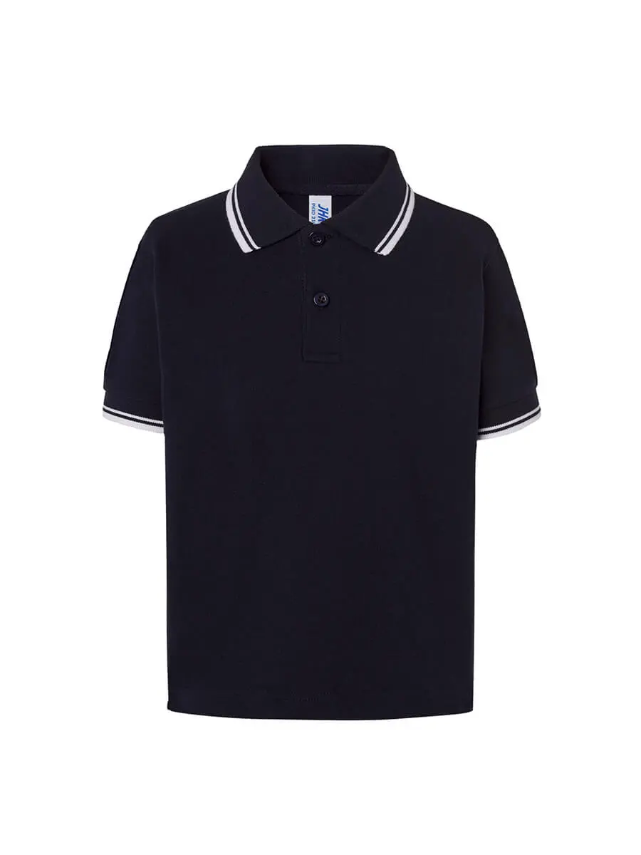 Polo bambino in 100% cotone 210 g – 2E3QYVX0X Blu navy/Bianco Polo bambino in 100% cotone 210 g – 2E3QYVX0X Blu navy/Bianco