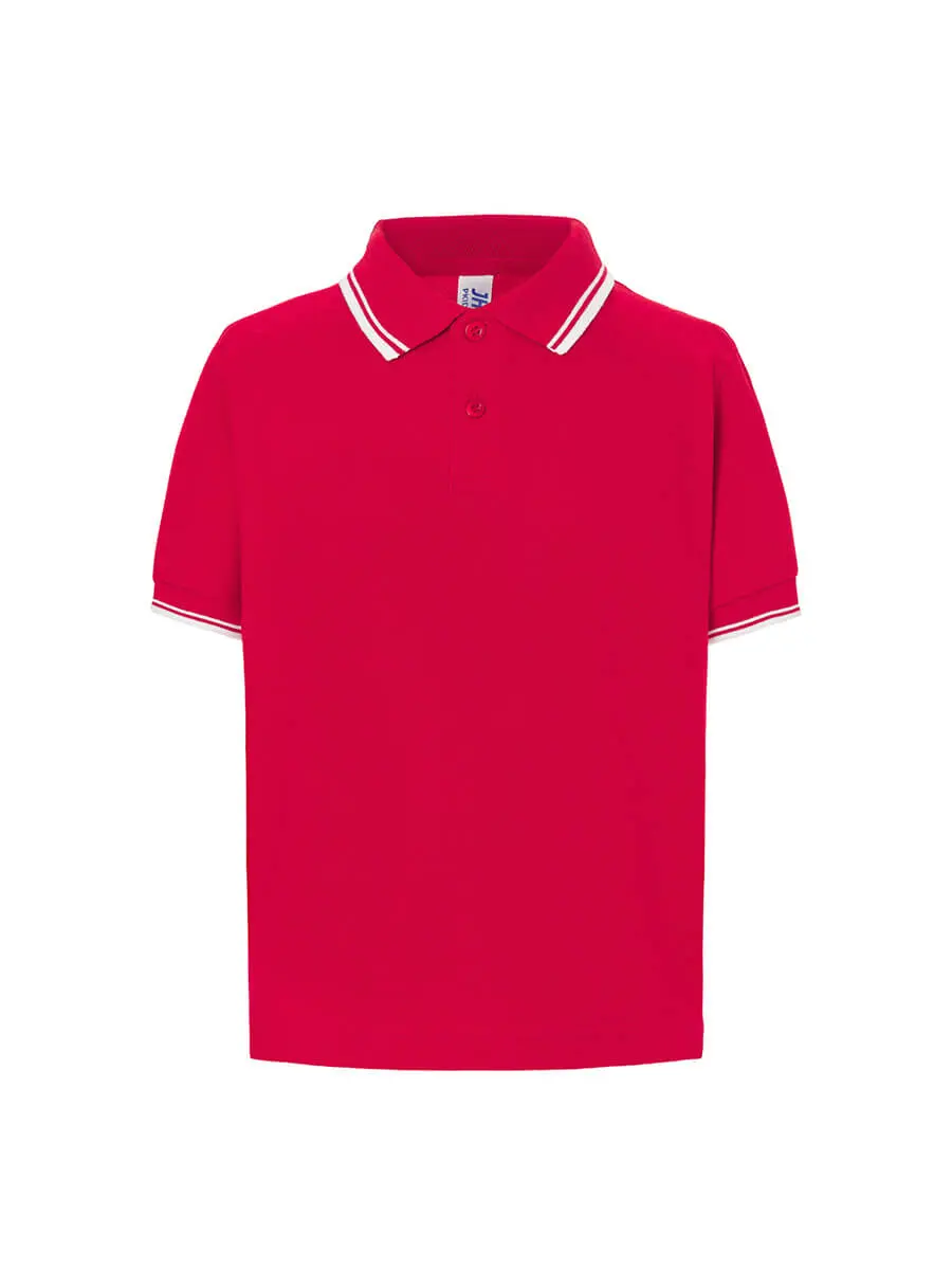 Polo bambino in 100% cotone 210 g – 2E3QYVX0X Rosso/Bianco Polo bambino in 100% cotone 210 g – 2E3QYVX0X Rosso/Bianco
