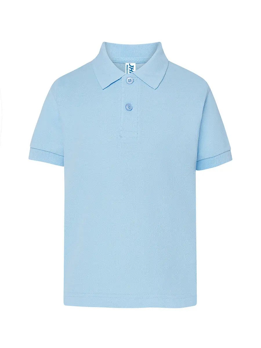 Polo bambino in 100% cotone 210 g Azzurro cielo Polo bambino in 100% cotone 210 g Azzurro cielo