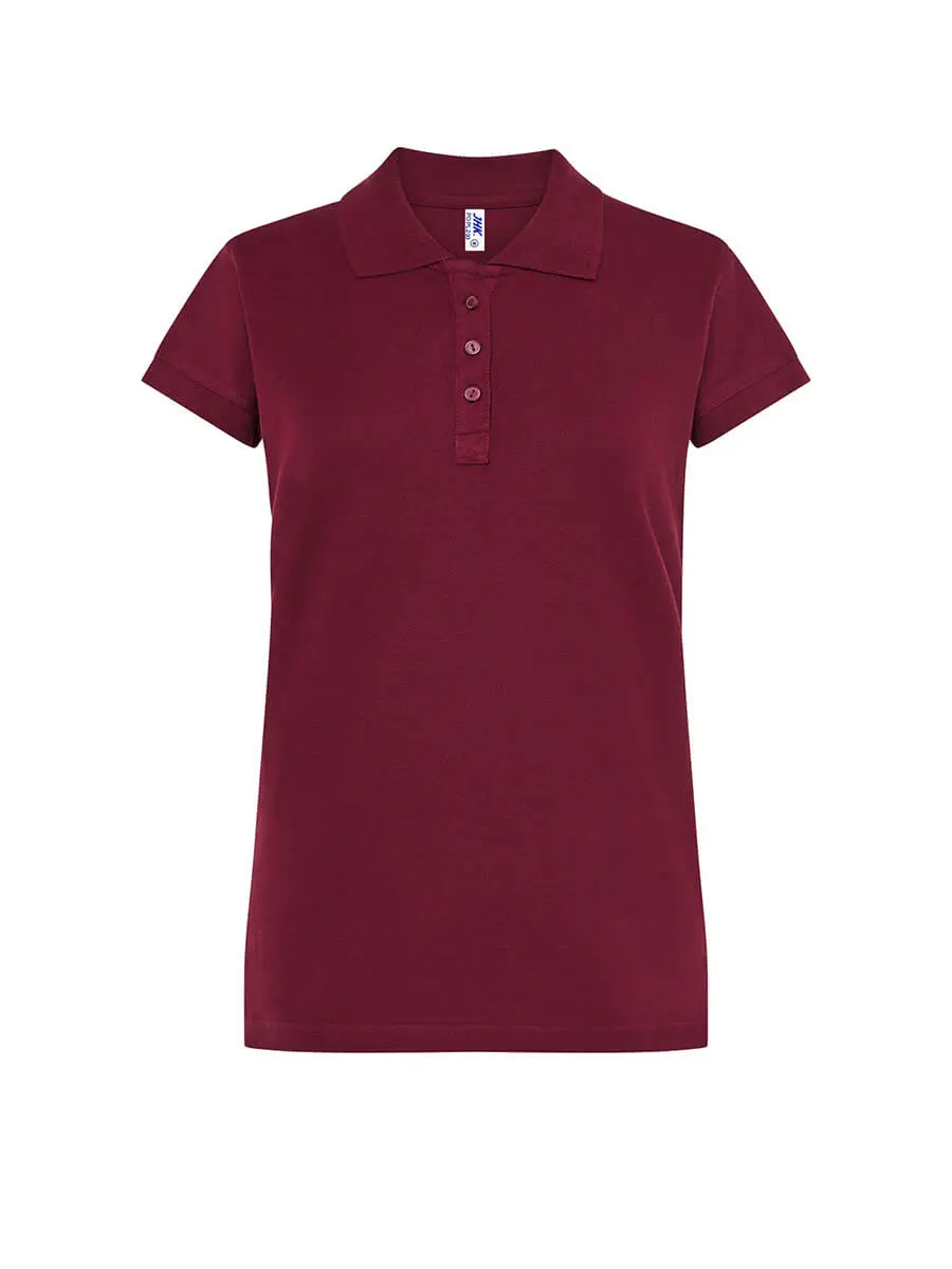 Polo donna in 100% cotone 200 g – 2E7Y83SU9 Bordeaux Polo donna in 100% cotone 200 g – 2E7Y83SU9 Bordeaux