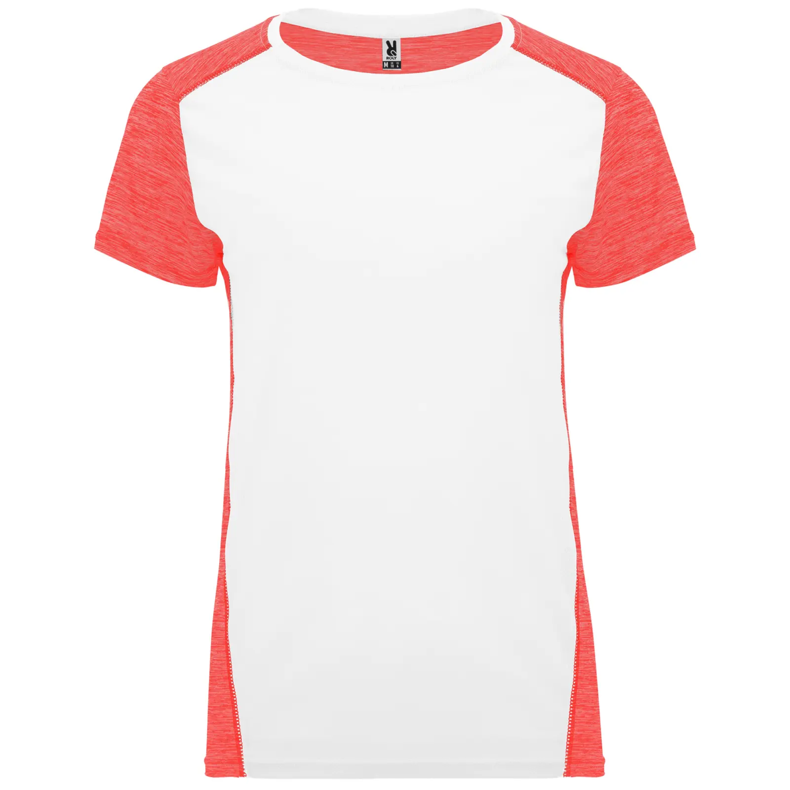 Polo donna slim fit 135 g – 2E8P6WMN1 Bianco/Corallo fluo melange Polo donna slim fit 135 g – 2E8P6WMN1 Bianco/Corallo fluo melange
