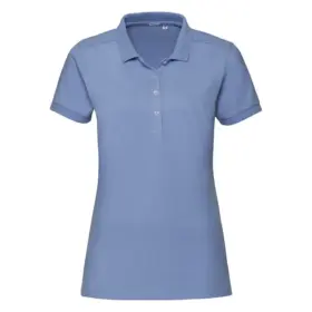 Polo donna slim fit 210 g Azzurro cielo