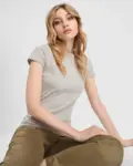 Polo donna slim fit in 100% cotone 155 g