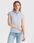 Polo donna slim fit in 100% cotone 200 g