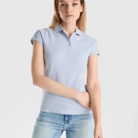 Polo donna slim fit in 100% cotone 200 g