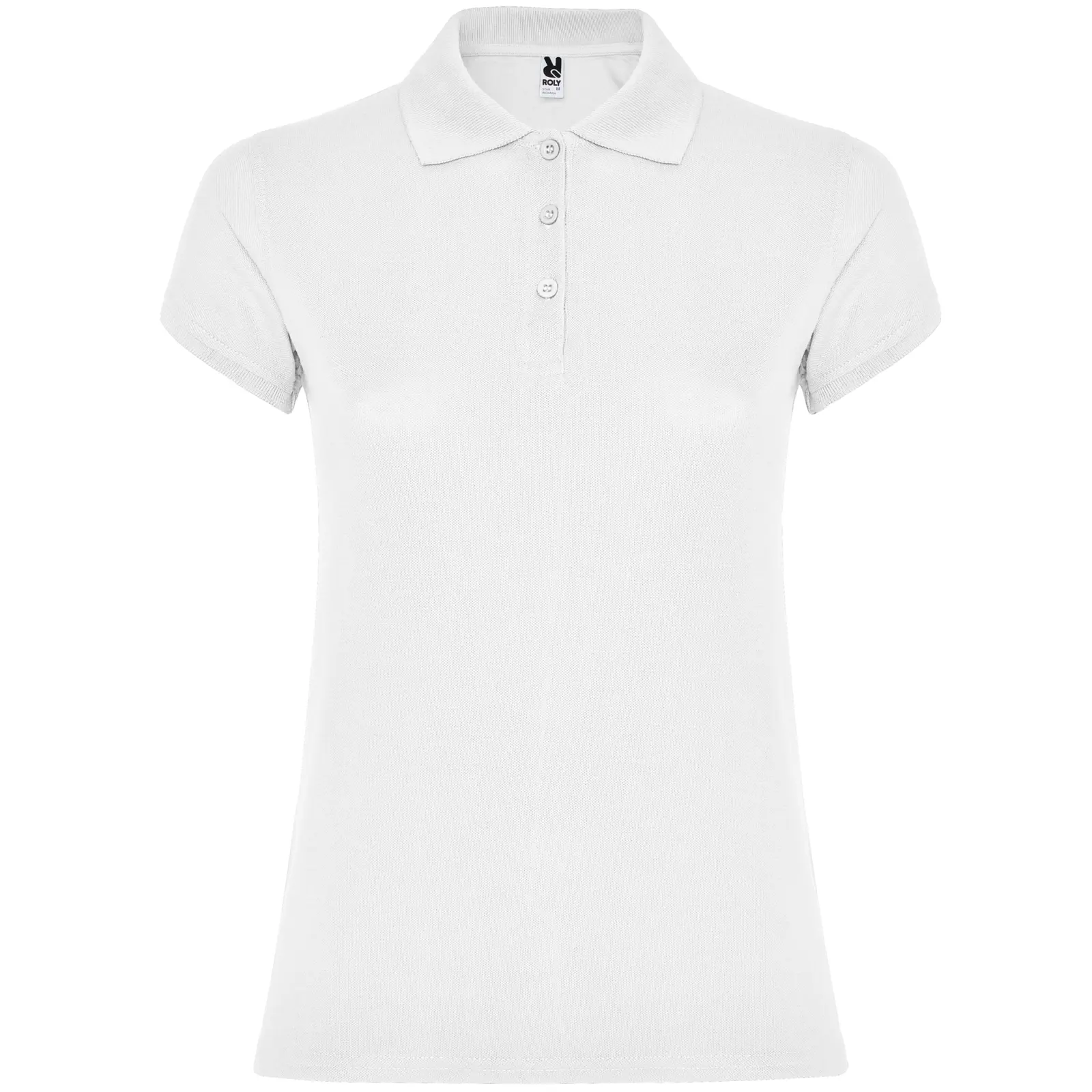 Polo donna slim fit in 100% cotone 200 g Bianco Polo donna slim fit in 100% cotone 200 g Bianco