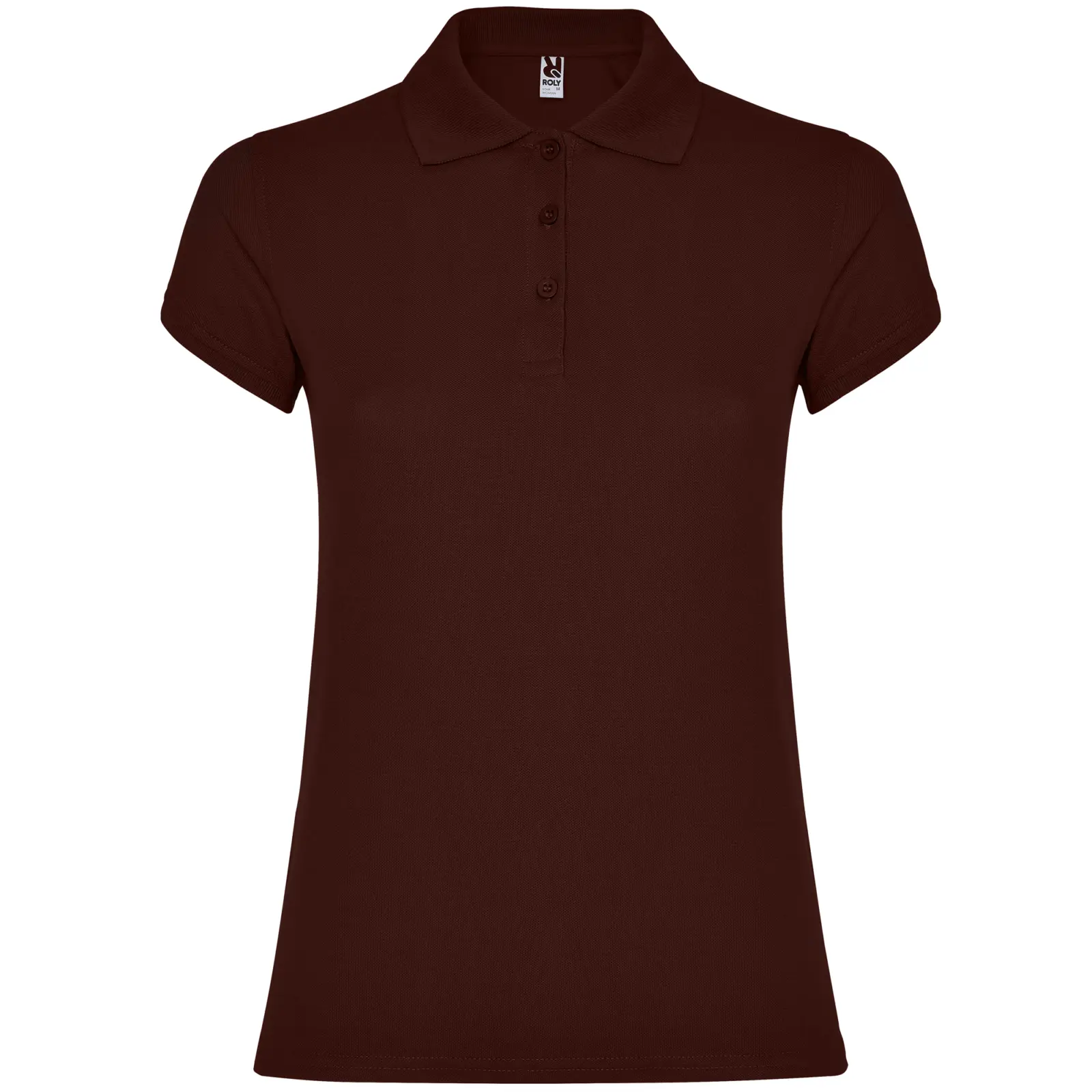 Polo donna slim fit in 100% cotone 200 g Cioccolato Polo donna slim fit in 100% cotone 200 g Cioccolato