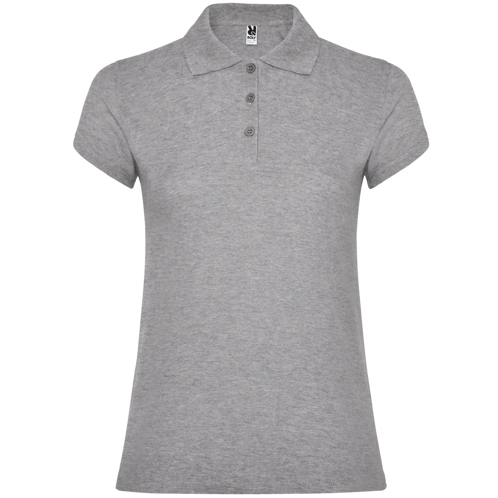 Polo donna slim fit in 100% cotone 200 g Grigio melange Polo donna slim fit in 100% cotone 200 g Grigio melange