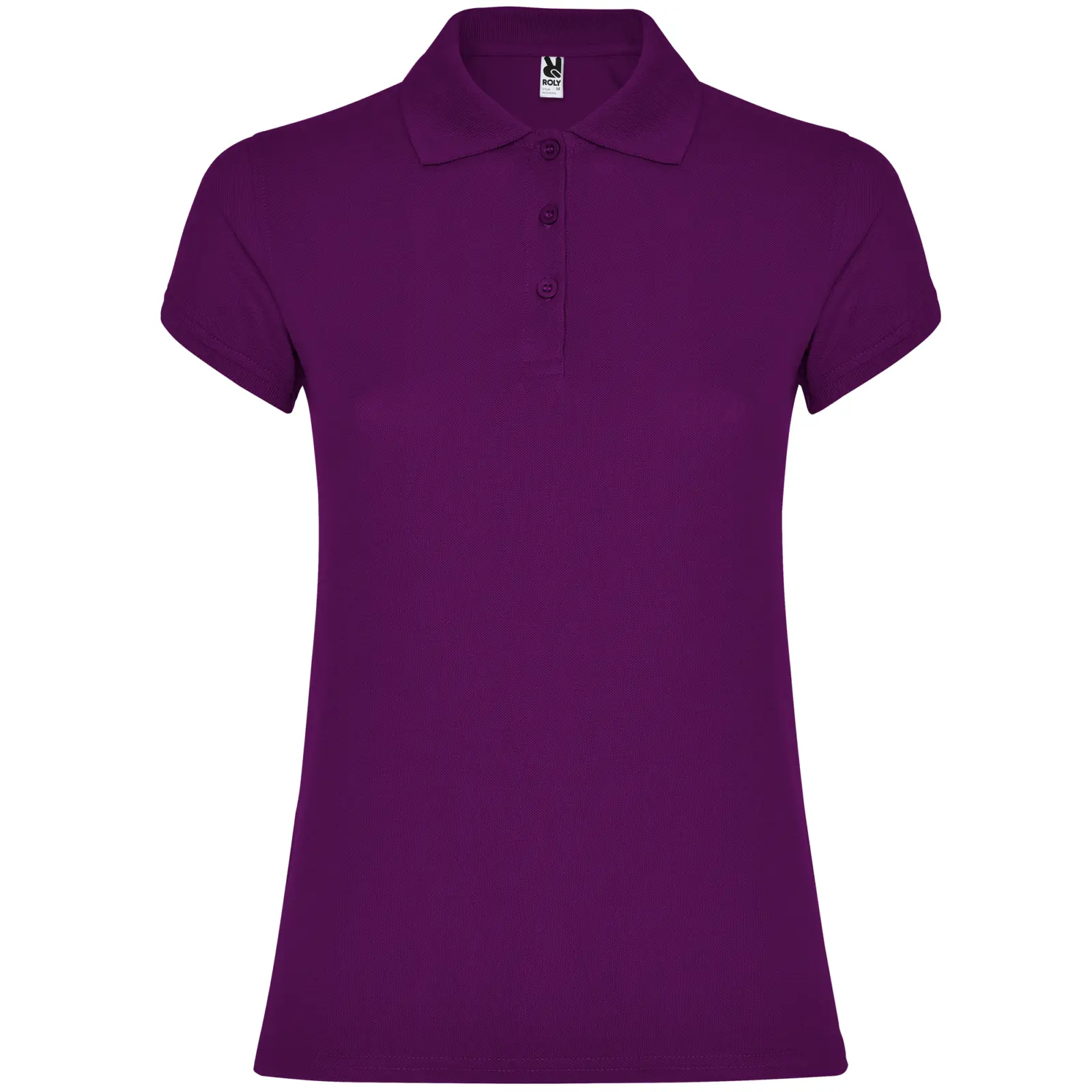 Polo donna slim fit in 100% cotone 200 g Porpora Polo donna slim fit in 100% cotone 200 g Porpora