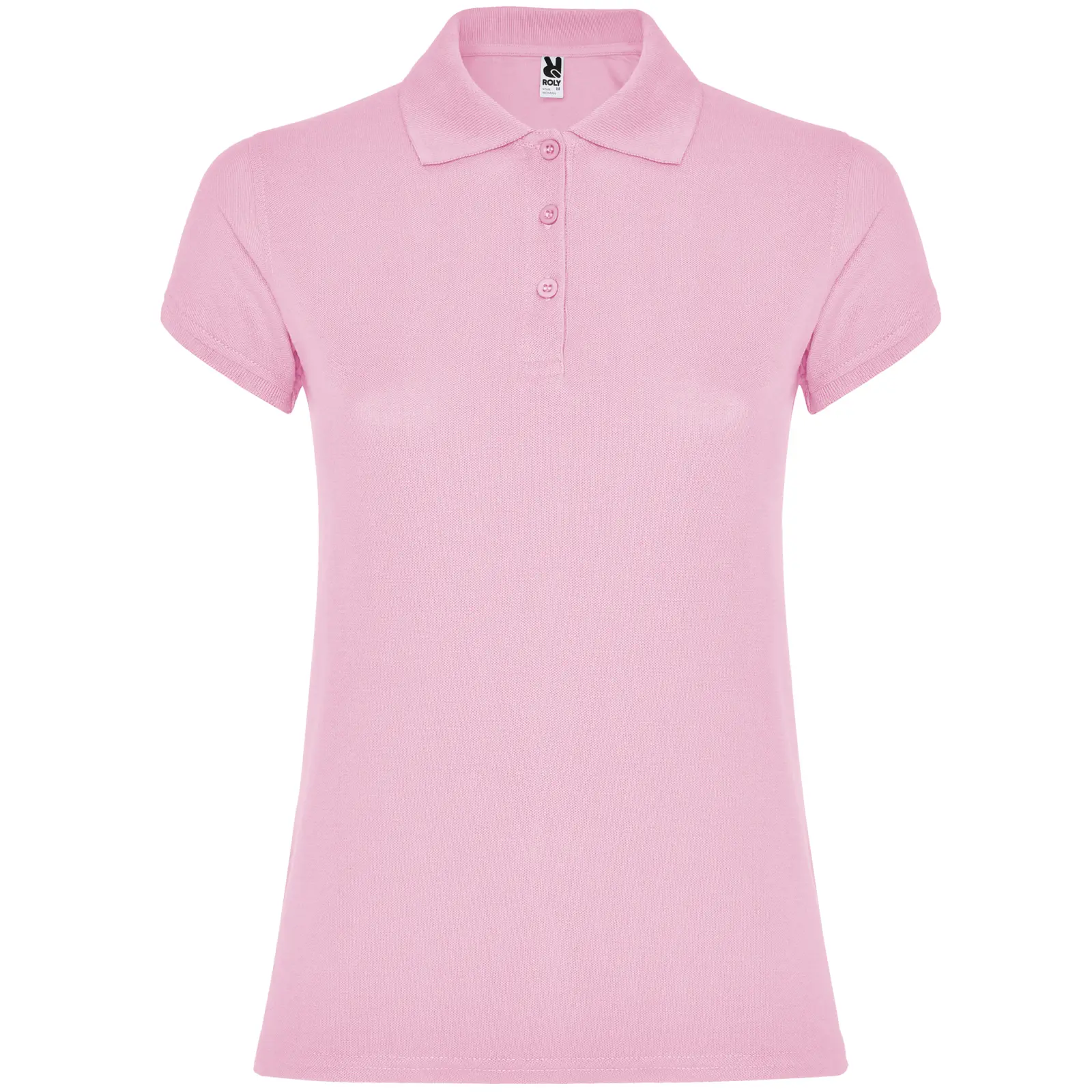 Polo donna slim fit in 100% cotone 200 g Rosa chiaro Polo donna slim fit in 100% cotone 200 g Rosa chiaro