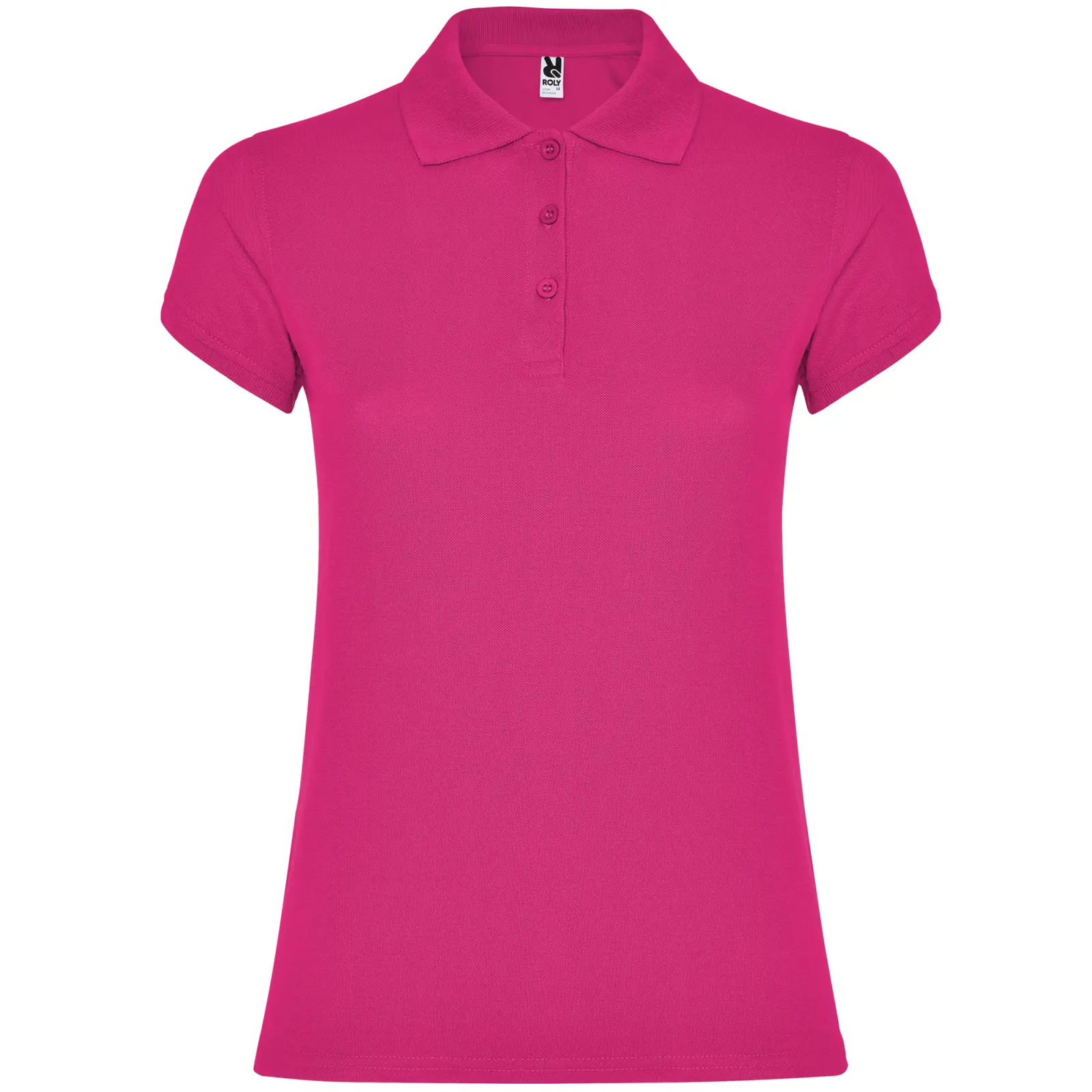 Polo donna slim fit in 100% cotone 200 g Rosa Polo donna slim fit in 100% cotone 200 g Rosa