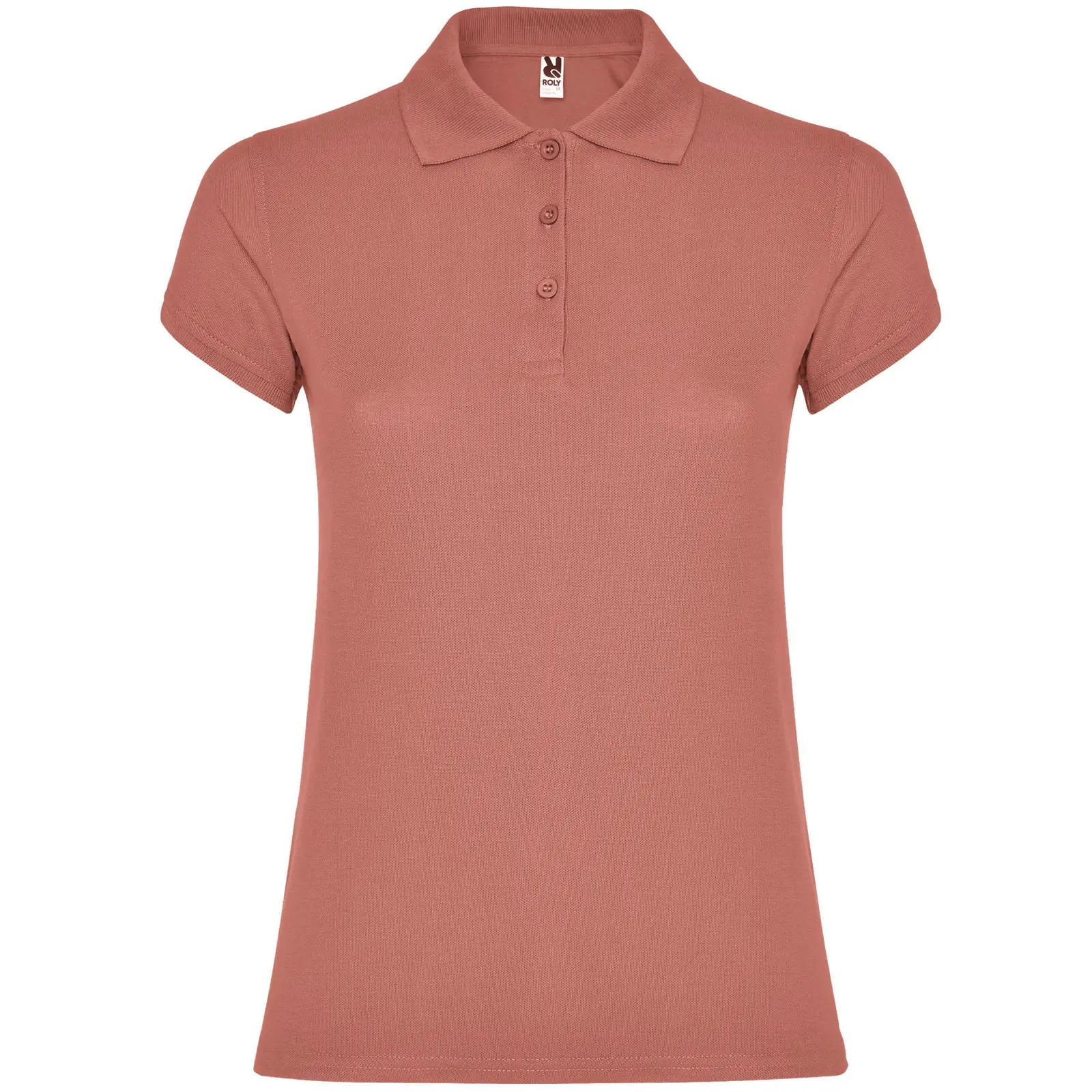 Polo donna slim fit in 100% cotone 200 g Rosso chiaro Polo donna slim fit in 100% cotone 200 g Rosso chiaro
