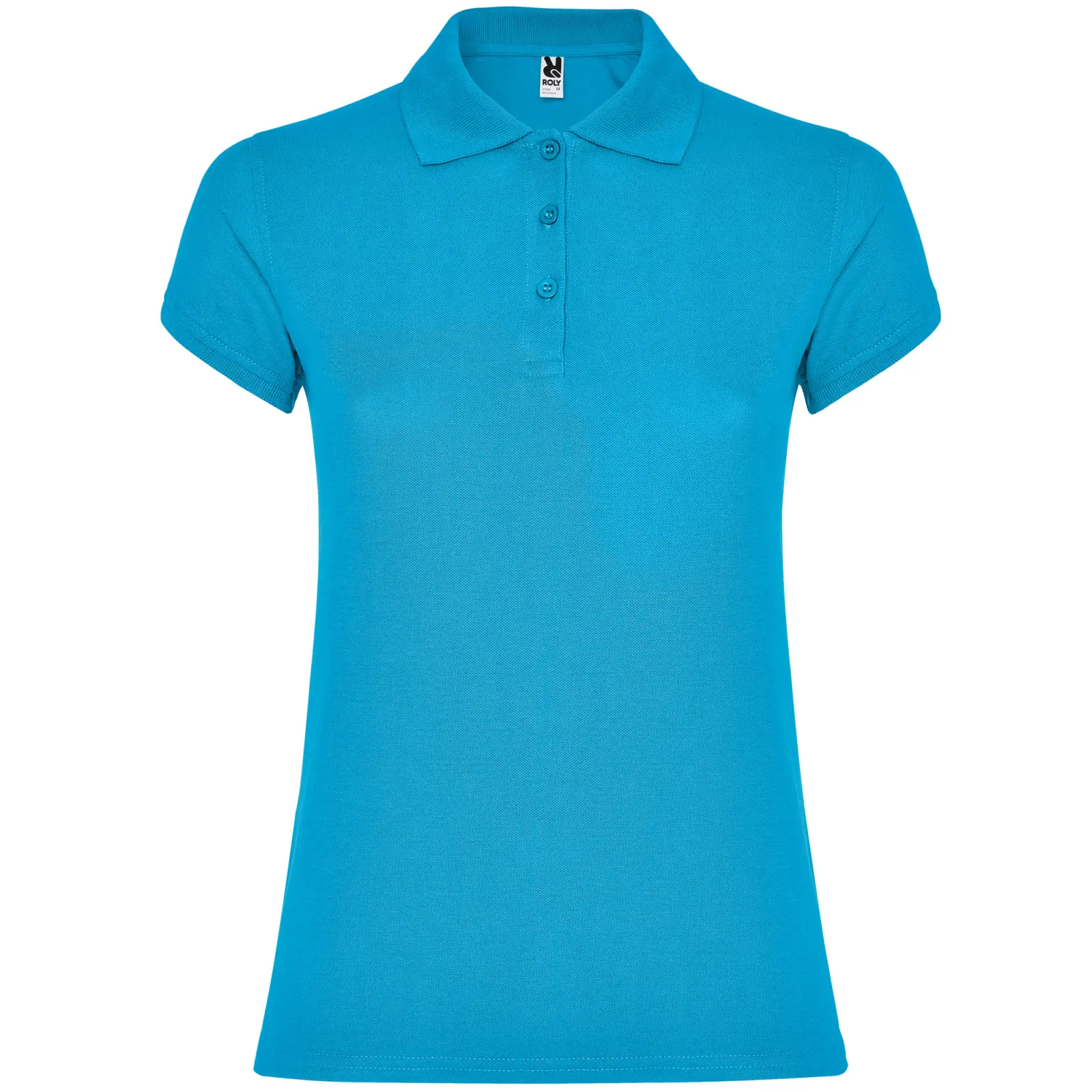 Polo donna slim fit in 100% cotone 200 g Turchese Polo donna slim fit in 100% cotone 200 g Turchese