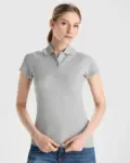 Polo donna slim fit in cotone organico 210 g