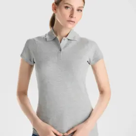 Polo donna slim fit in cotone organico 210 g 2