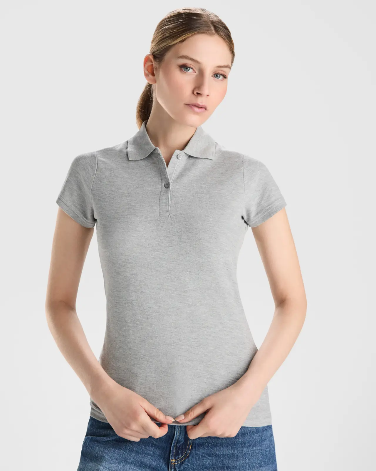 Polo donna slim fit in cotone organico 210 g 2 Polo donna slim fit in cotone organico 210 g 2