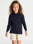 Polo manica lunga bambino in 100% cotone 210 g