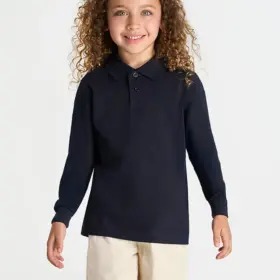 Polo manica lunga bambino in 100% cotone 210 g