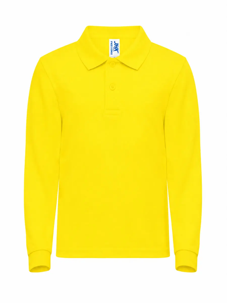 Polo manica lunga bambino in 100% cotone 210 g Giallo oro Polo manica lunga bambino in 100% cotone 210 g Giallo oro