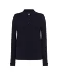 Polo manica lunga donna in 100% cotone 200 g