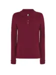 Polo manica lunga donna in 100% cotone 200 g