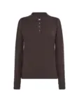 Polo manica lunga donna in 100% cotone 200 g