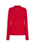 Polo manica lunga donna in 100% cotone 200 g