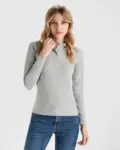 Polo manica lunga donna in 100% cotone 220 g