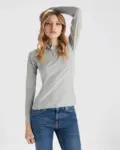Polo manica lunga donna in 100% cotone 220 g