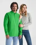 Polo manica lunga donna in 100% cotone 220 g