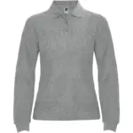 Polo manica lunga donna in 100% cotone 220 g