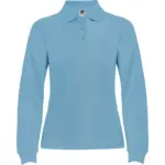 Polo manica lunga donna in 100% cotone 220 g