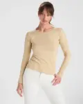 Polo manica lunga donna slim fit in 100% cotone 160 g
