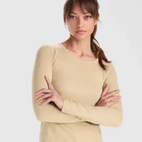 Polo manica lunga donna slim fit in 100% cotone 160 g 2