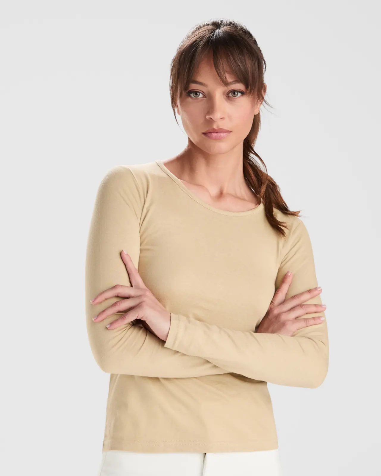 Polo manica lunga donna slim fit in 100% cotone 160 g 2 Polo manica lunga donna slim fit in 100% cotone 160 g 2