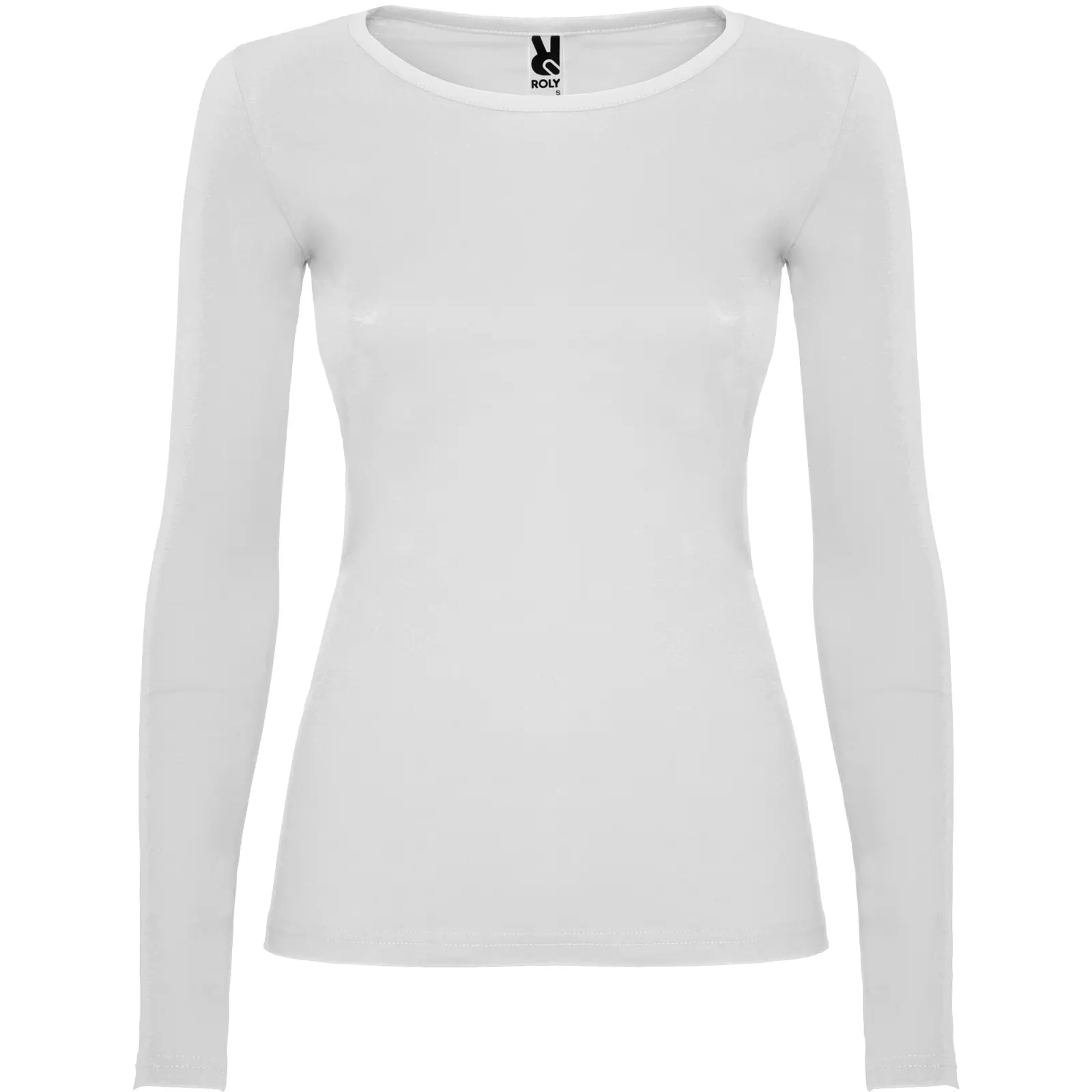 Polo manica lunga donna slim fit in 100% cotone 160 g Bianco Polo manica lunga donna slim fit in 100% cotone 160 g Bianco