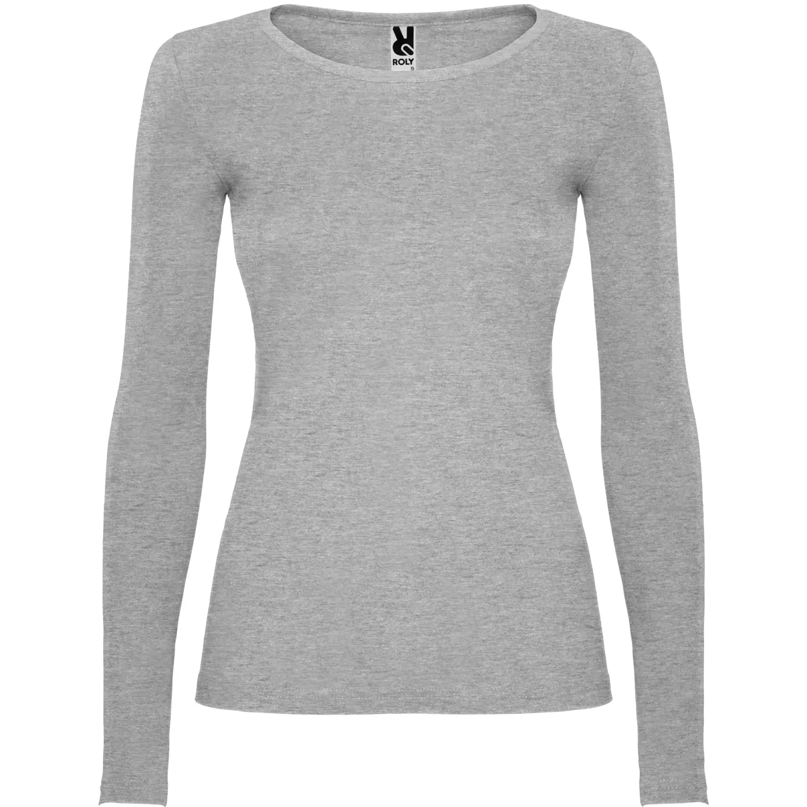 Polo manica lunga donna slim fit in 100% cotone 160 g Grigio melange Polo manica lunga donna slim fit in 100% cotone 160 g Grigio melange