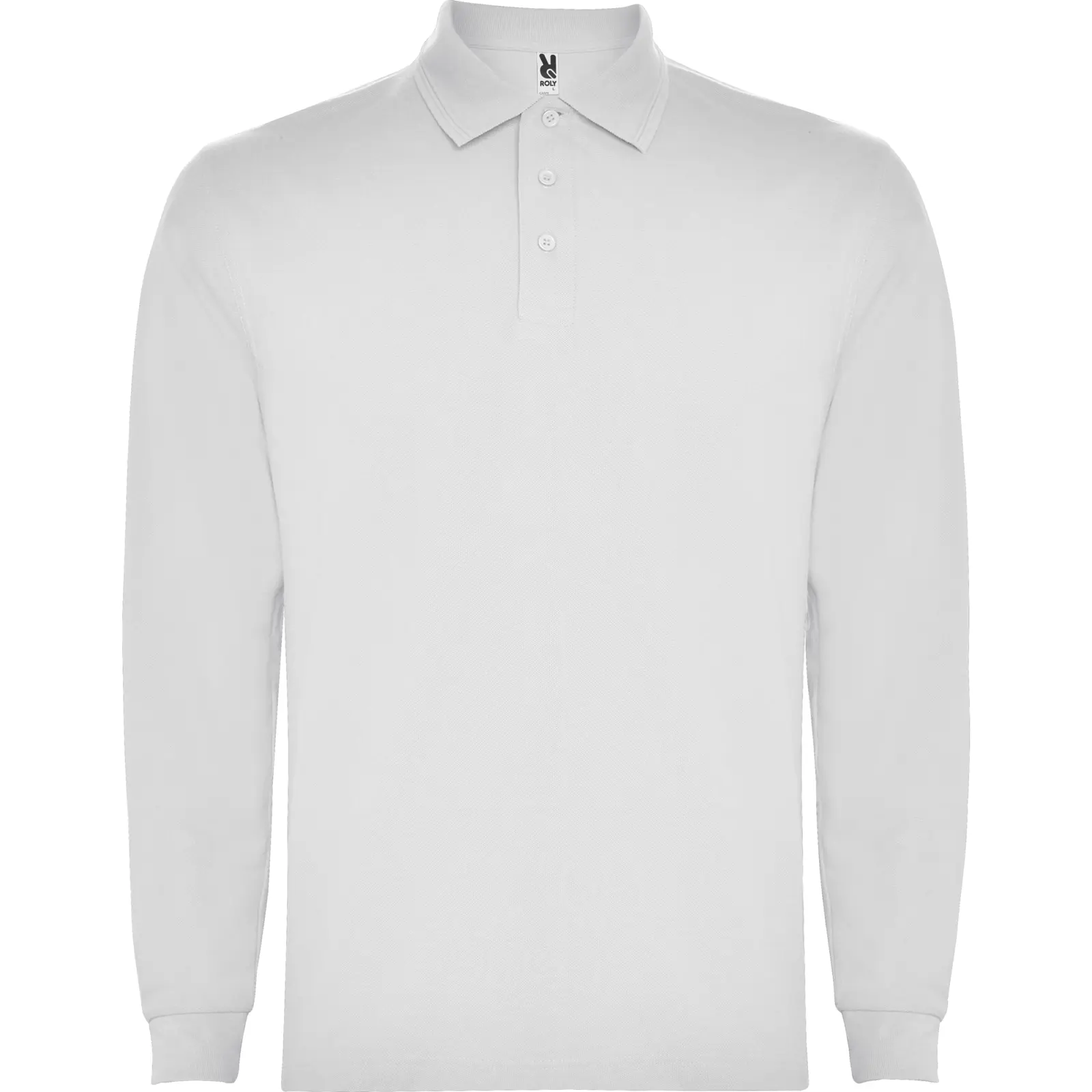 Polo manica lunga unisex 220 g Bianco Polo manica lunga unisex 220 g Bianco