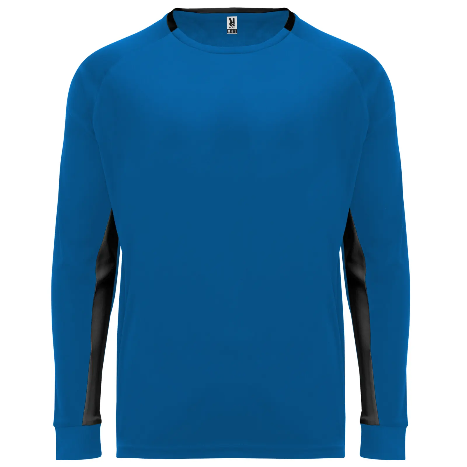 Polo manica lunga uomo 160 g Blu royal/Nero Polo manica lunga uomo 160 g Blu royal/Nero