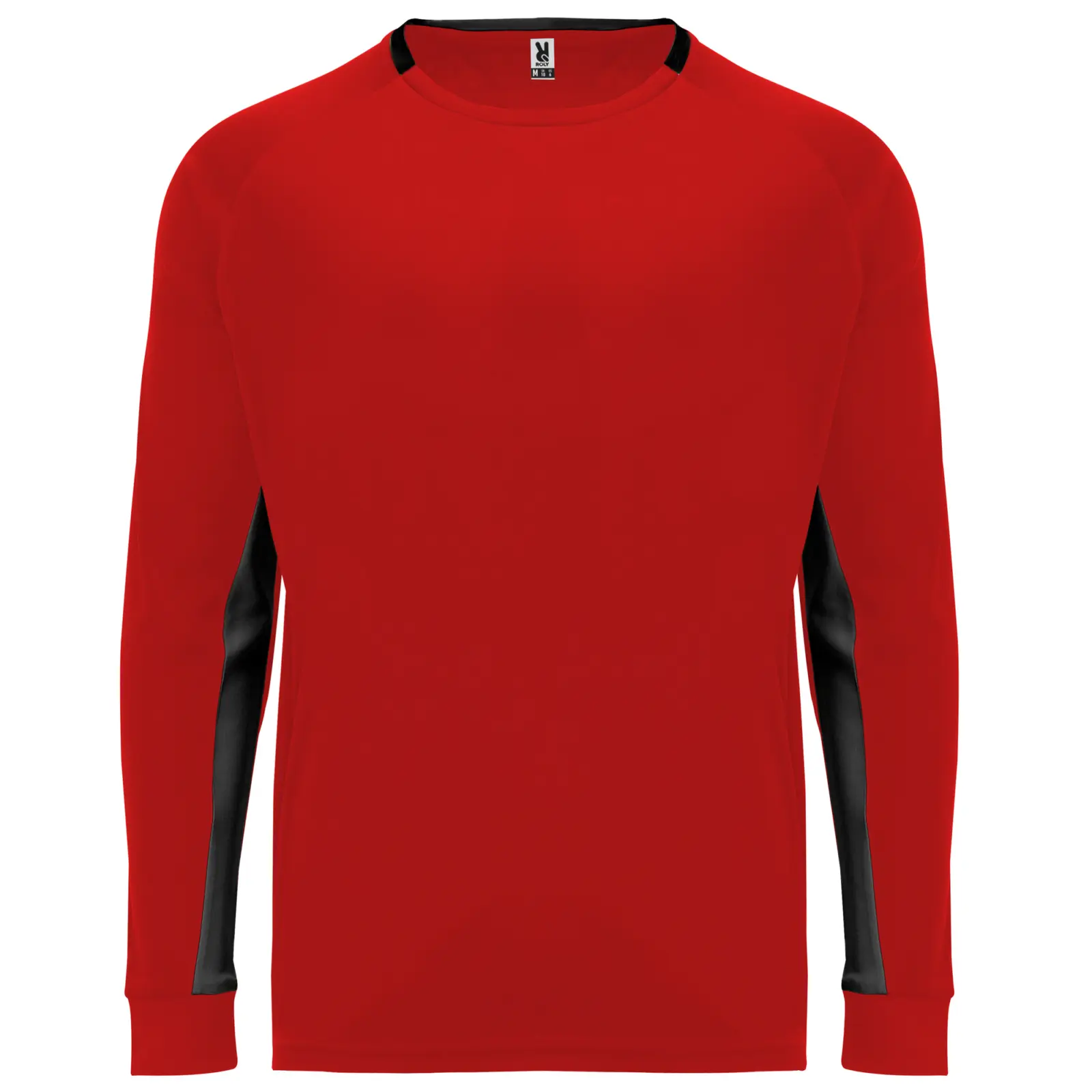 Polo manica lunga uomo 160 g Rosso/Nero Polo manica lunga uomo 160 g Rosso/Nero
